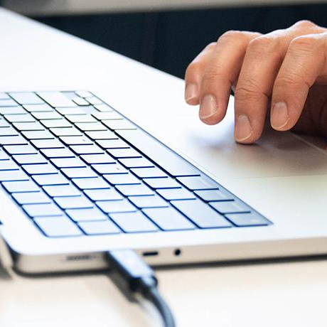 close up of laptop keyboard