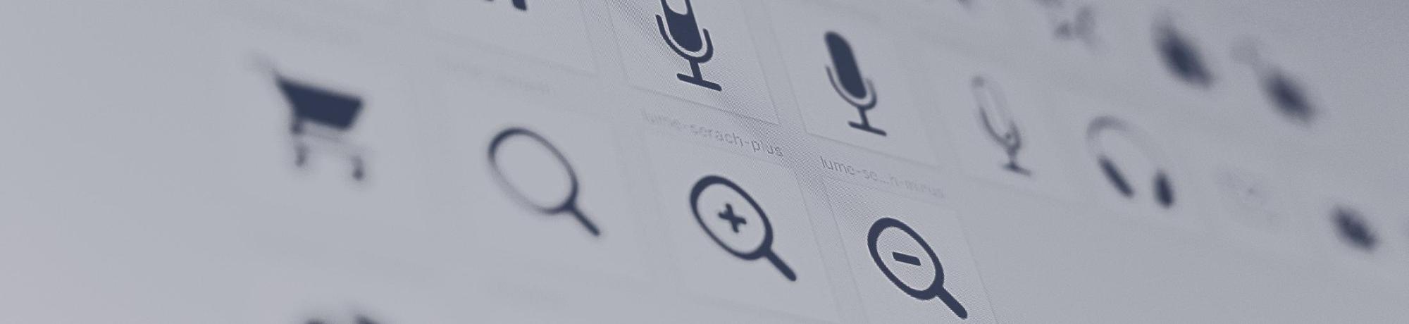 array of email-related icons